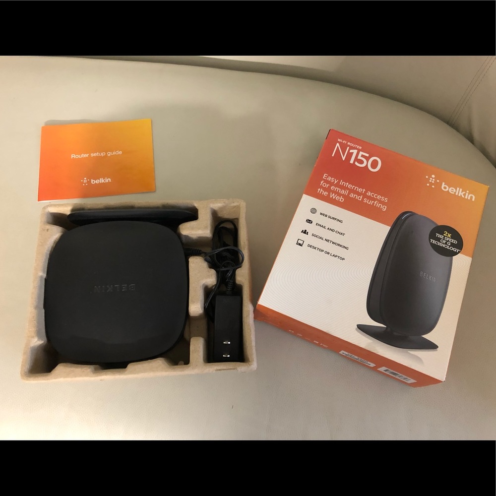 Belkin N150 Wireless/Wi-Fi Router 4x LAN Ports 2.4 GHz F9K1001🔌Tested & worked
